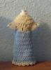 Blue and off white soap dress